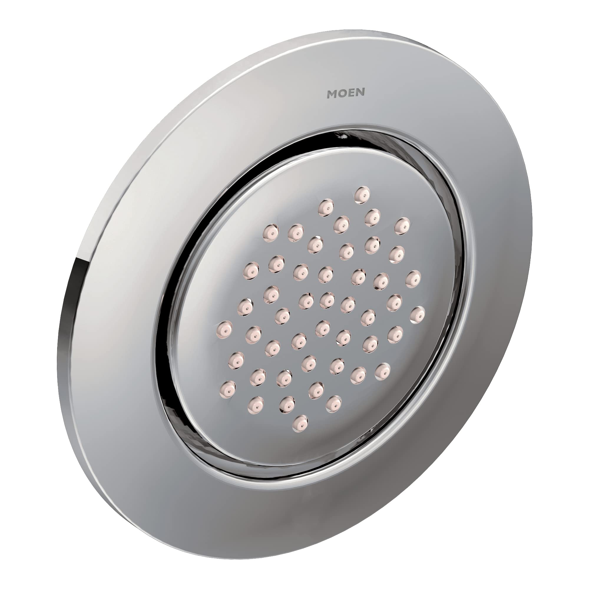 Moen Mosaic Round Single Function Body Spray Wall Mounted Shower Body Spray with Hydro Shower Jet Body Jets for Shower Massage and Spa Effect in Chrome - TS1322