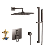 Grohe Eurocube 29432A00 EUROCUBE PRESSURE BALANCE RAIN SHOWER SET in Grohe Hard Graphite