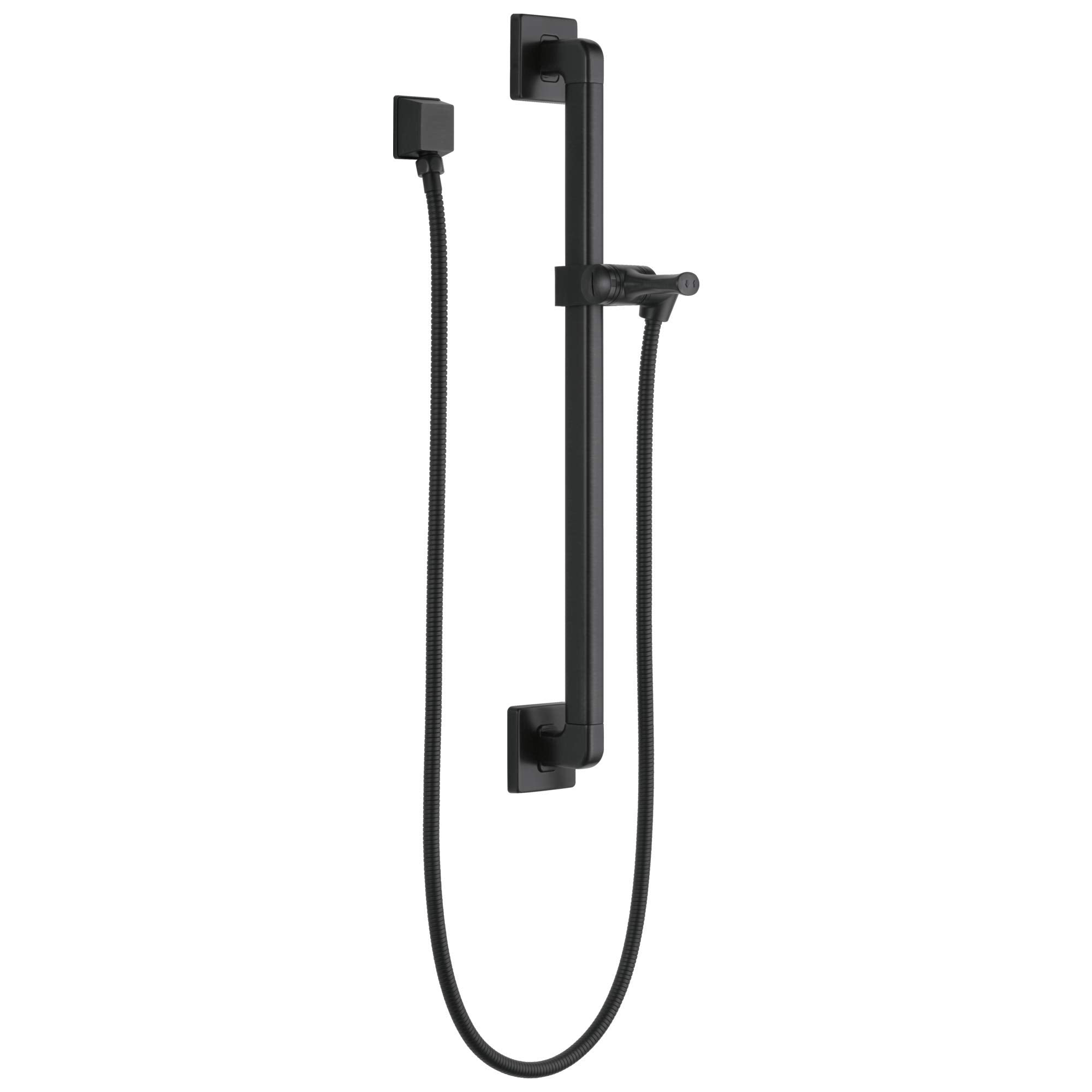Delta Universal Showering Adjustable Square Slide Bar / Grab Bar Assembly with Elbow