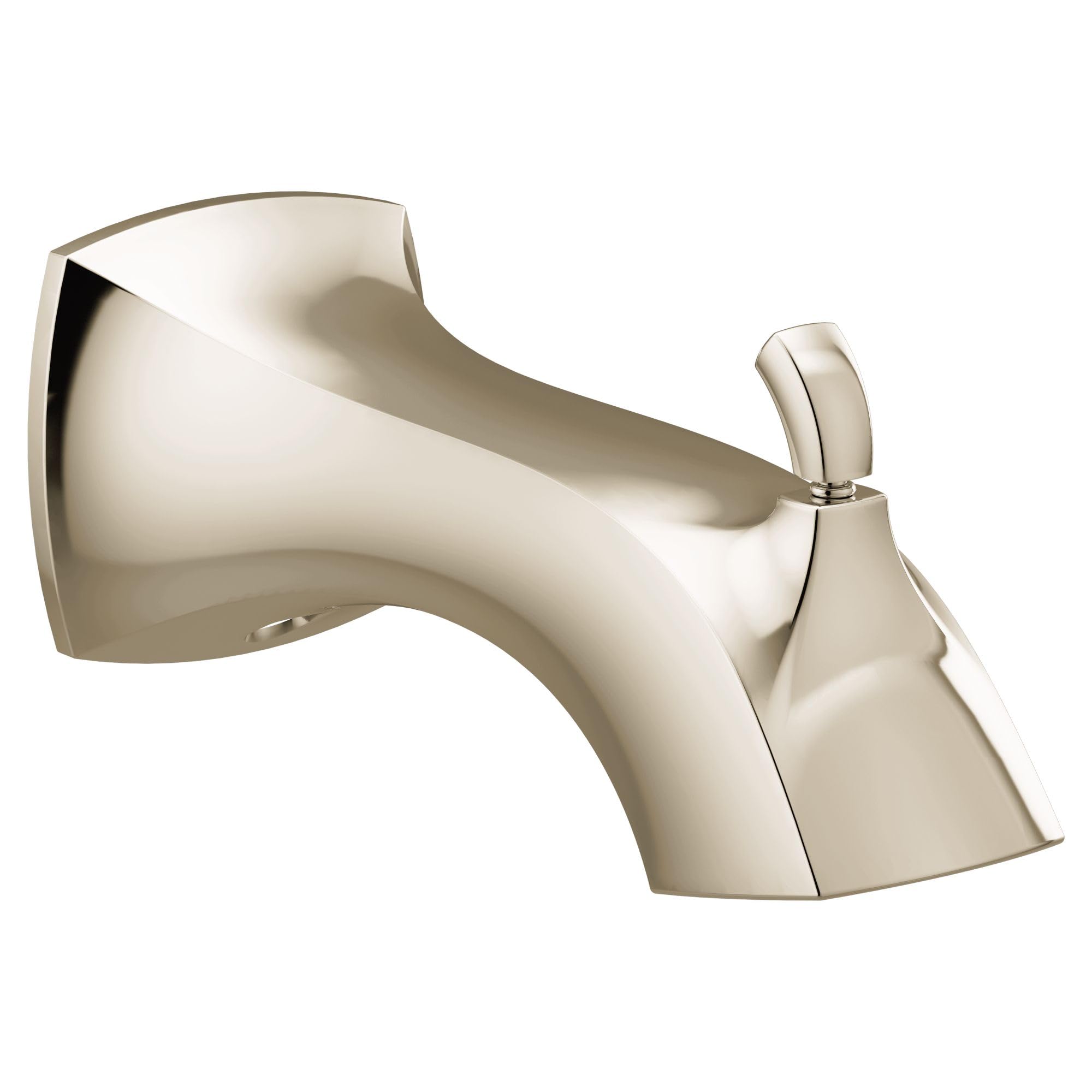 Moen Voss 1/2 Inch Slip Fit Connection Diverter Tub Spout Polished in Polished Nickel - 161955NL