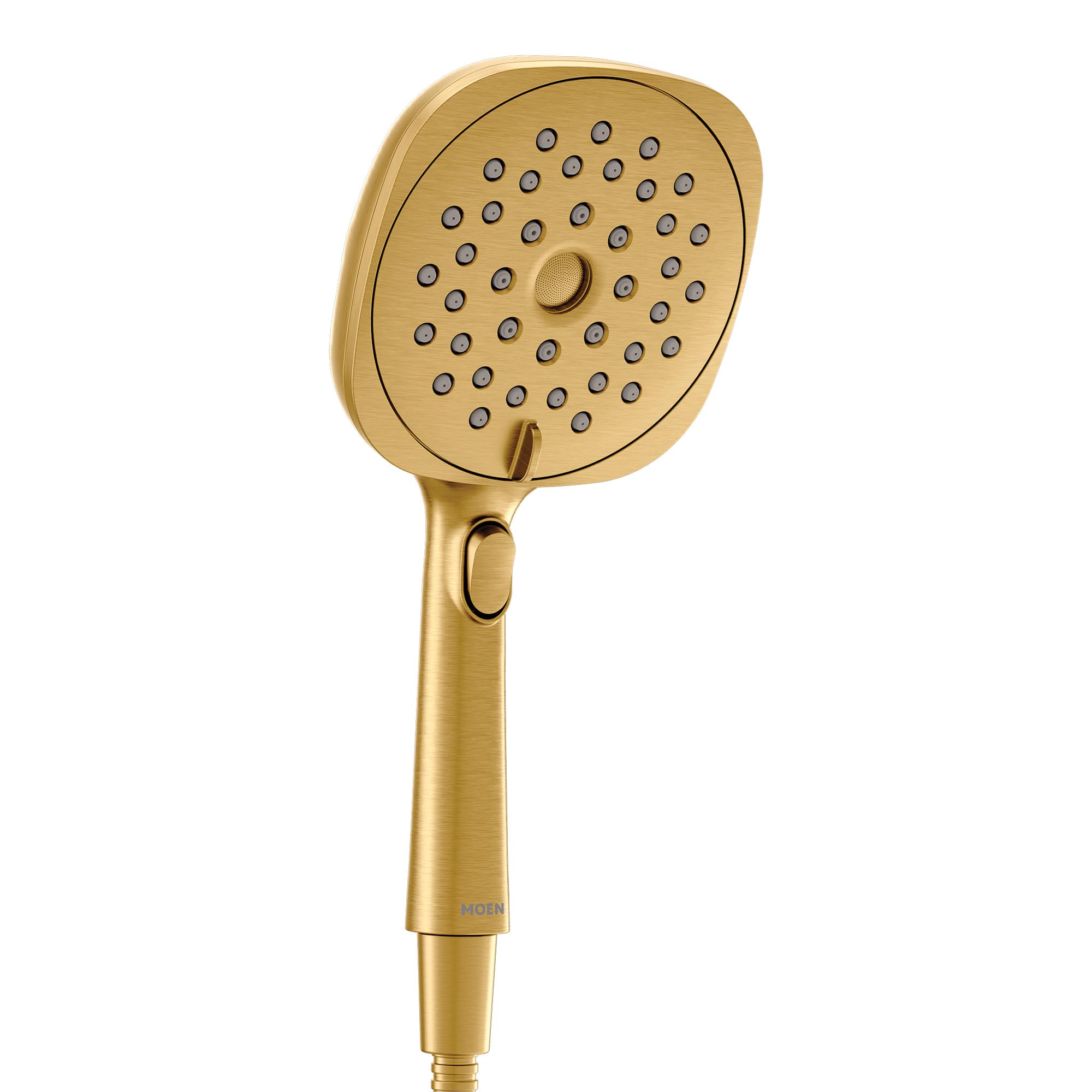 Moen Verso Infiniti Dial Square Handheld Shower 5 Inch Diameter Spray Head in Brushed Gold - 220H5BG