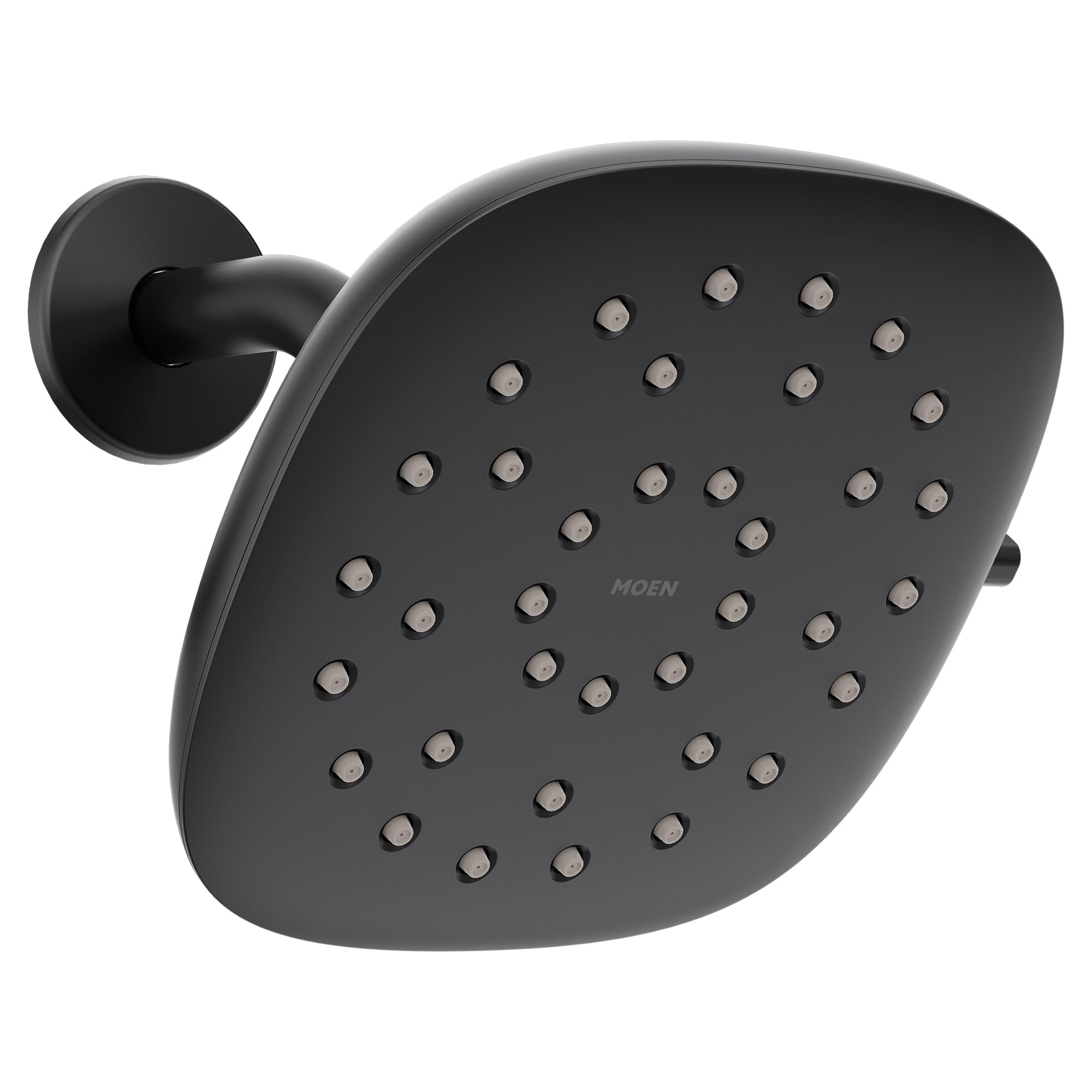 Moen Verso Eco Performance Infiniti Dial Square Rain Shower Head 7 Inch Diameter Spray Head in Matte Black - 220R5EPBL