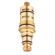 Grohe 47657000 1/2" reversed thermostatic cartridge with brass body and black sealing rings.