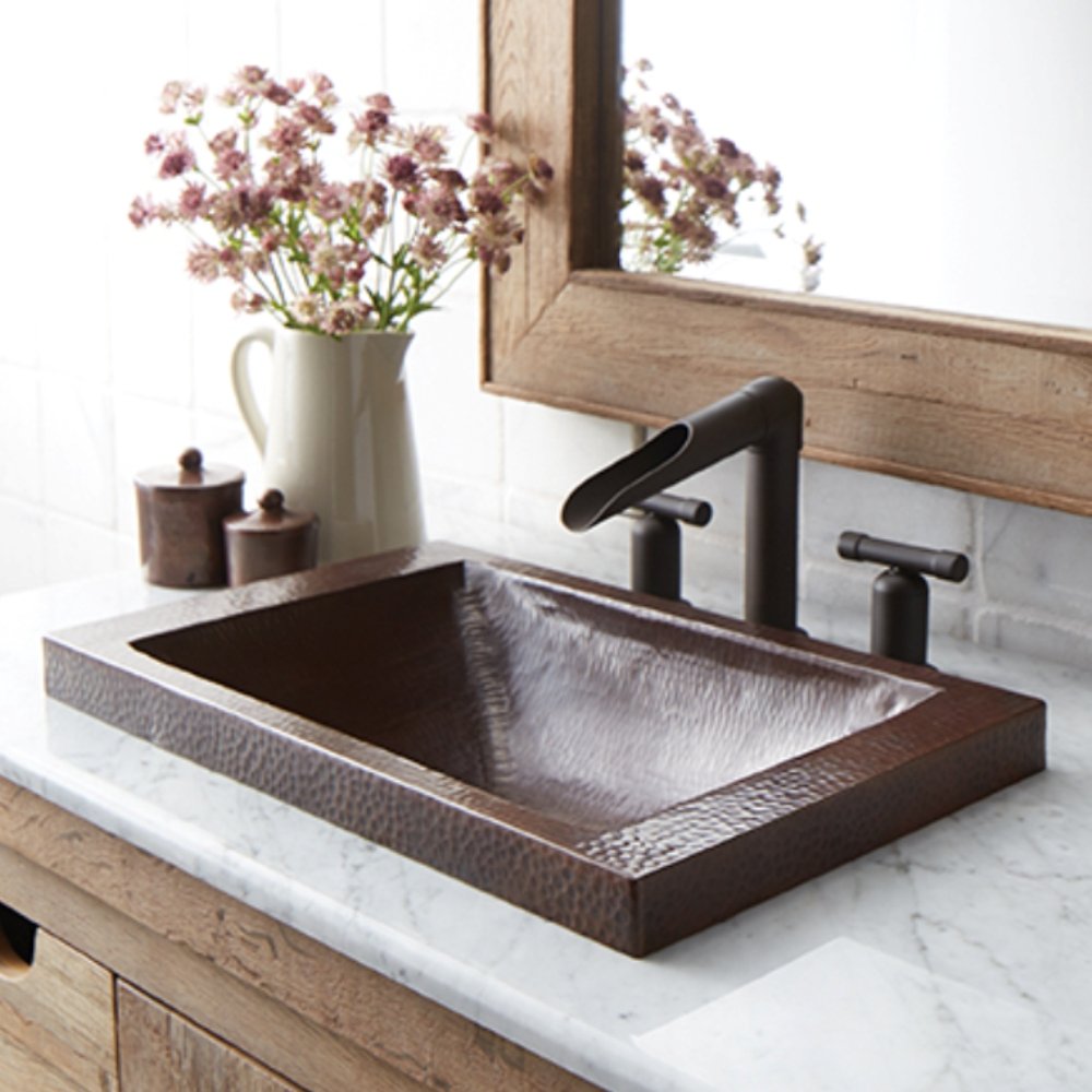 Native Trails CPS242 HANA: Hammered Copper Self-Rimming Bathroom Sink