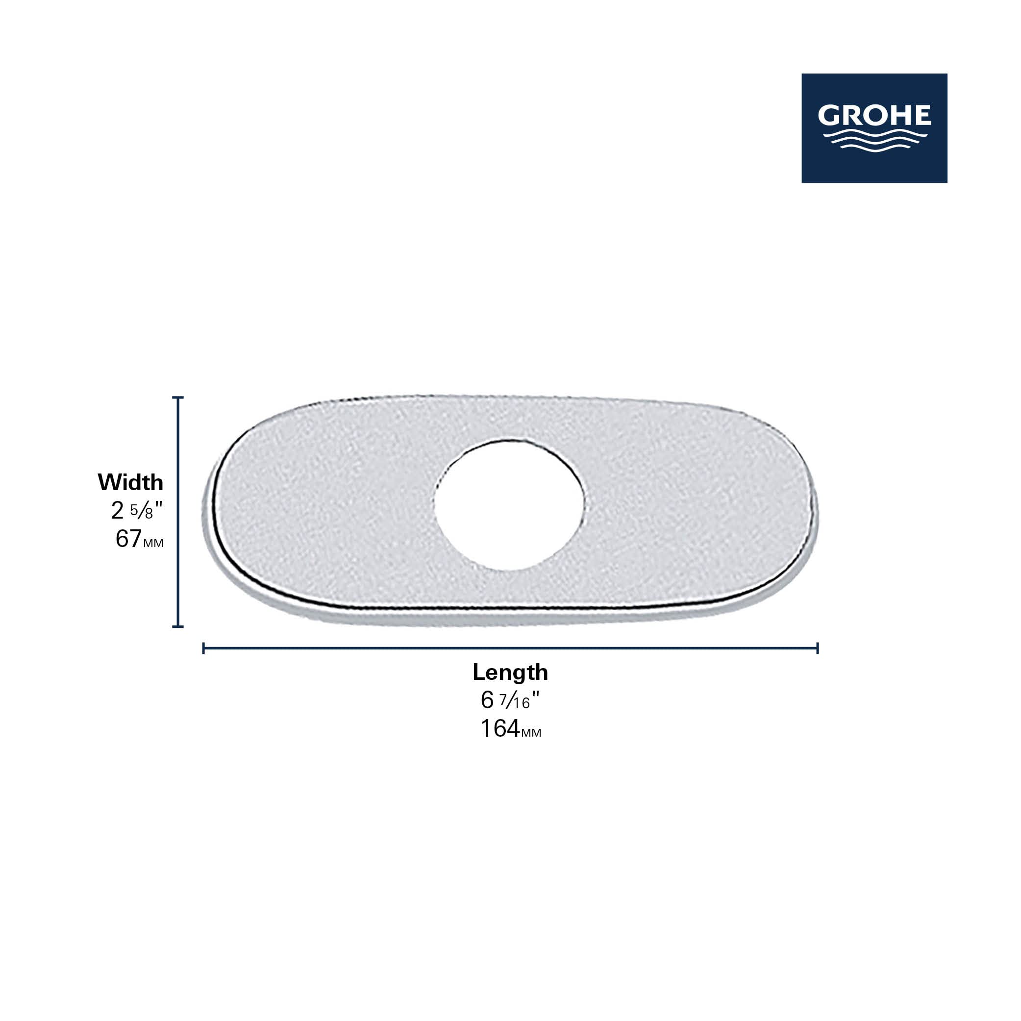 Grohe Repair Parts 07551GN0 6" Escutcheon in Grohe Brushed Cool Sunrise