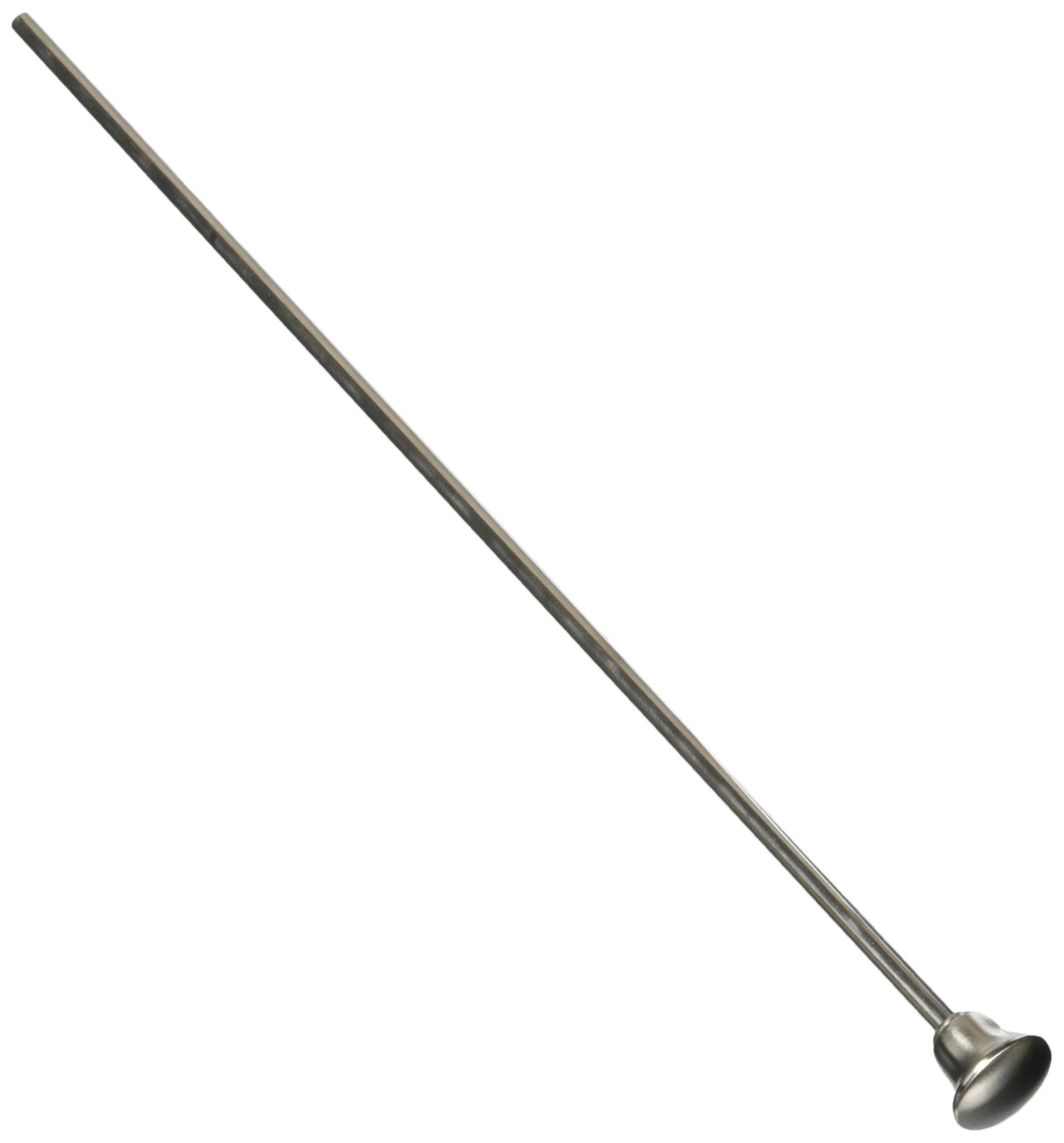 Stainless steel lift rod with finial knob for roman tub diverter.