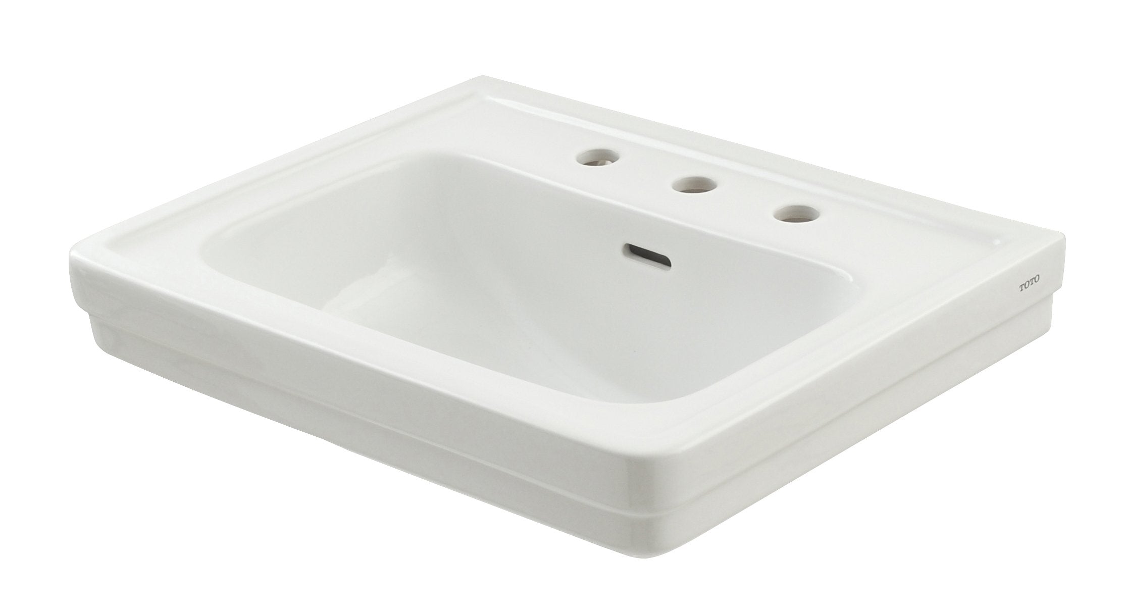 Toto LT532.8#01 Promenade 24" x 19-1/4" Rectangular Pedestal Bathroom Sink for 8 inch Center Faucets, Cotton White - Less Pedestal