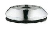Chrome cap with black rubber gasket seal for Grohe faucet repair.