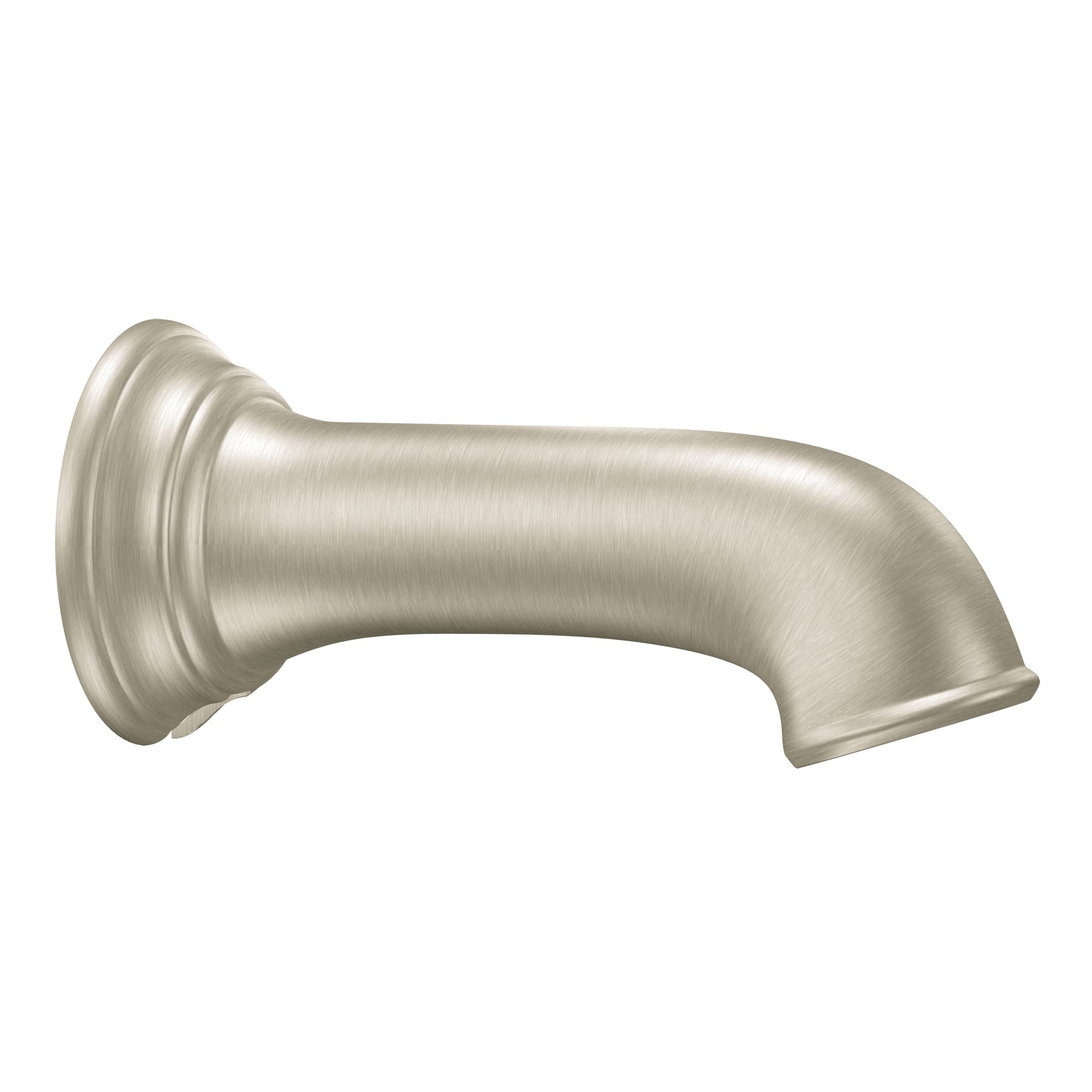 Moen Replacement 7.25 Inch Nondiverter Tub Spout in Brushed Nickel - 3858BN
