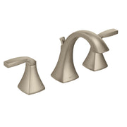 Moen Voss Contemporary Two Handle Widespread Bathroom Sink Faucet Trim Kit for Adjustable 3 Hole Installations in Brushed Nickel - T6905BN