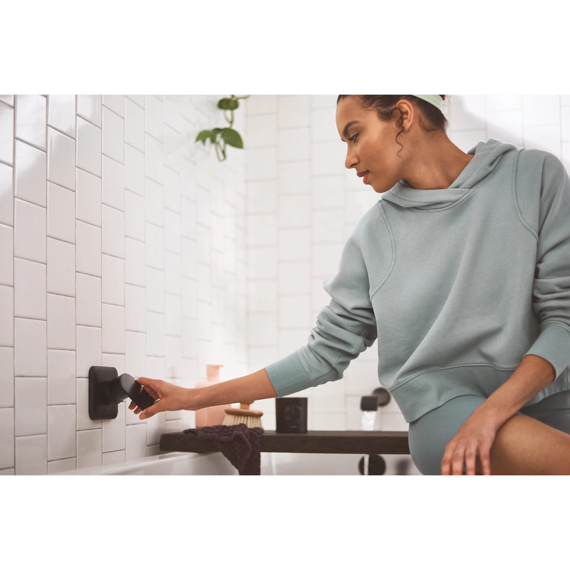 Moen Genta LX Single Handle Wall Mount Tub Filler High Flow Tub Faucet with 10" Spout Reach in Brushed Nickel - WT901BN