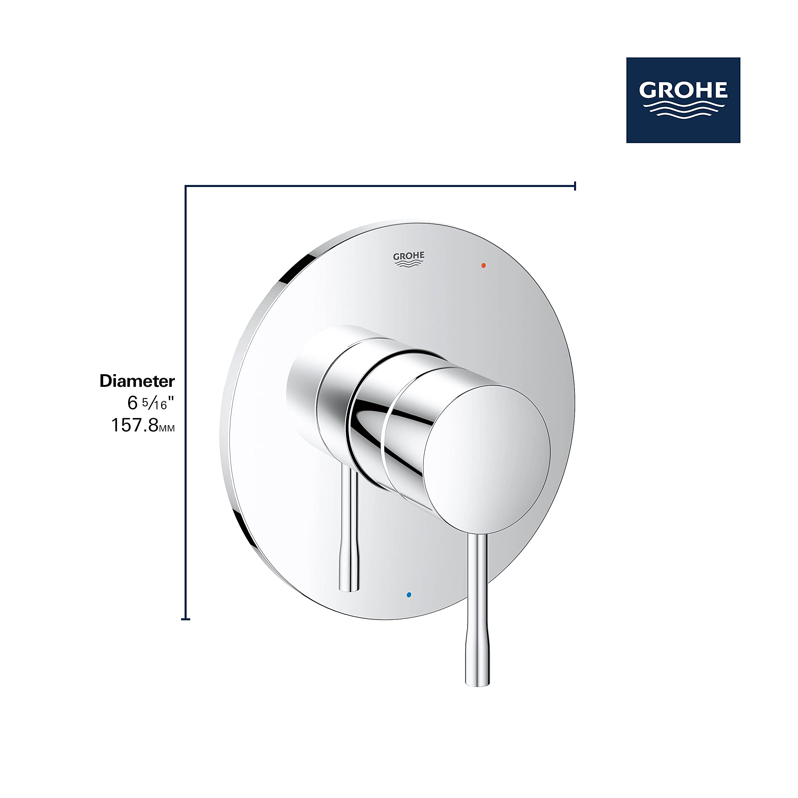 Grohe Essence 14472GN0 Pressure Balance Valve Trim with Cartridge in Grohe Brushed Cool Sunrise