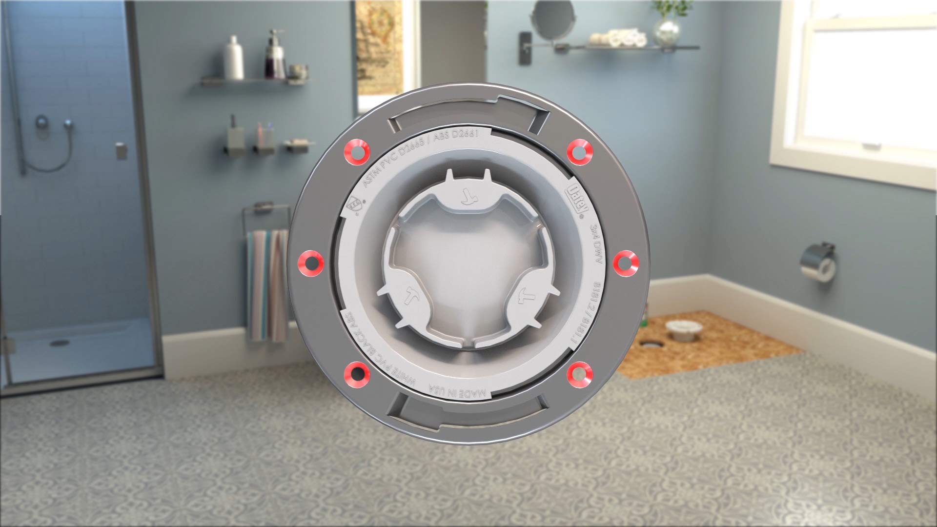 Oatey Closet Flange with Stainless Ring, 3" or 4" PVC in White - 43495