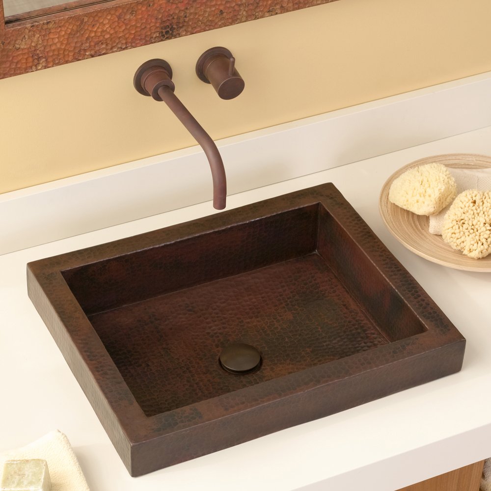 Native Trails CPS246 TATRA: Hammered Copper Bathroom Sink: Antique