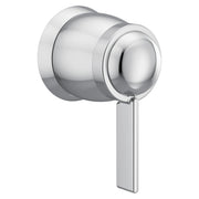 Chrome valve trim kit with single rounded handle and cylindrical body for volume control.