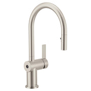 Moen Spot Resist Stainless Cia Motionsense Wave Sensor Touchless One Handle Pulldown Kitchen Faucet Featuring Power Clean Includes Optional Accents in Spot Resist Stainless - 7622EWSRS