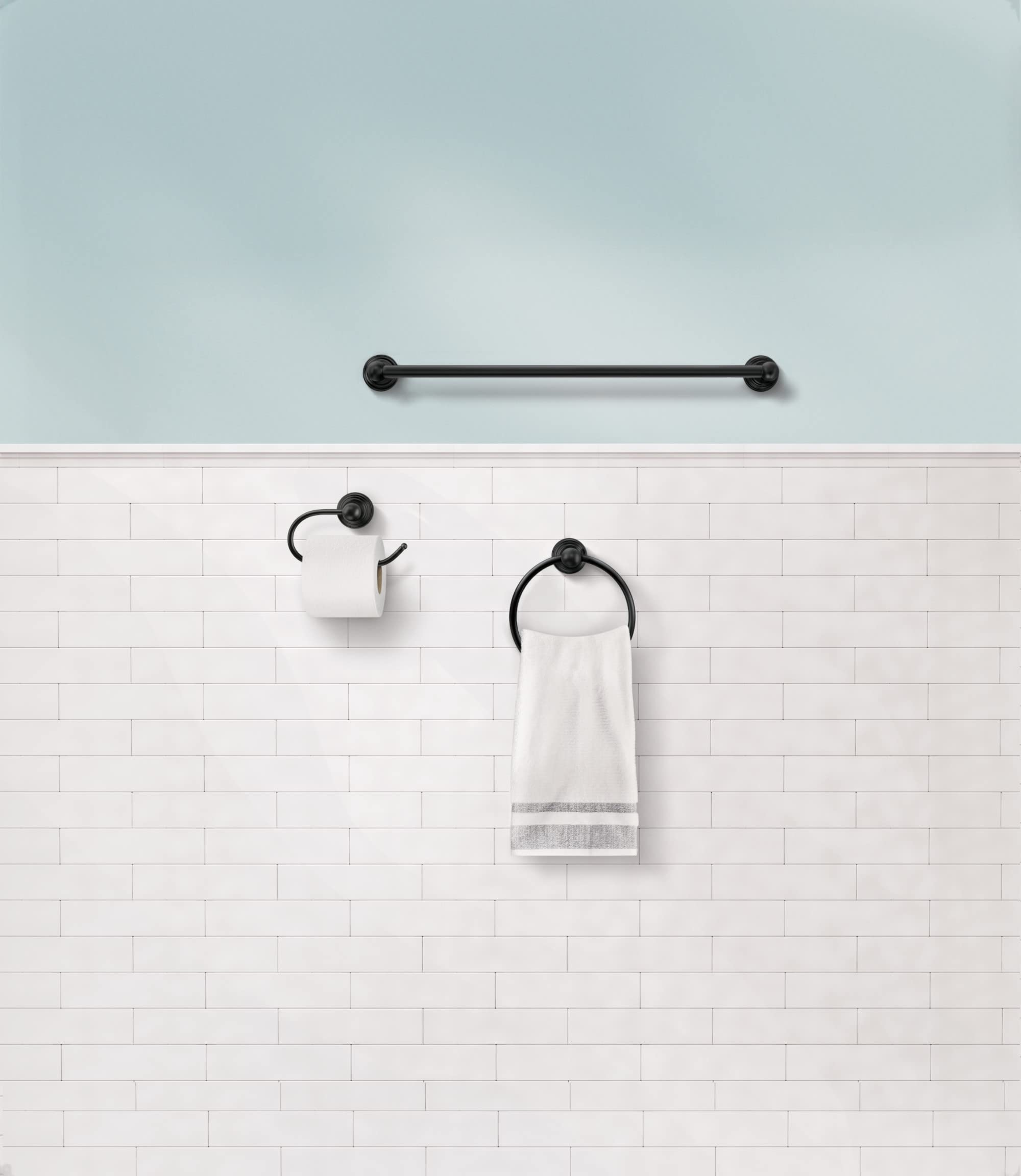Moen Bathroom Towel Ring - DN8486BL