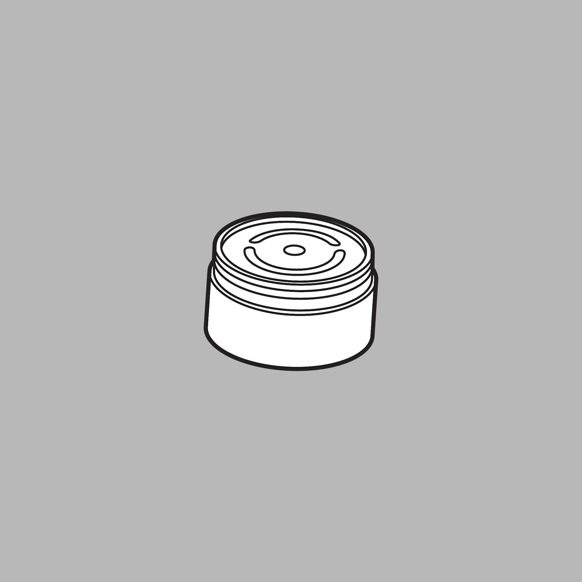 Chrome-finished faucet aerator with threaded cylindrical body and circular top opening.