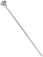 Chrome lift rod with circular knob handle at top end and tapered shaft.