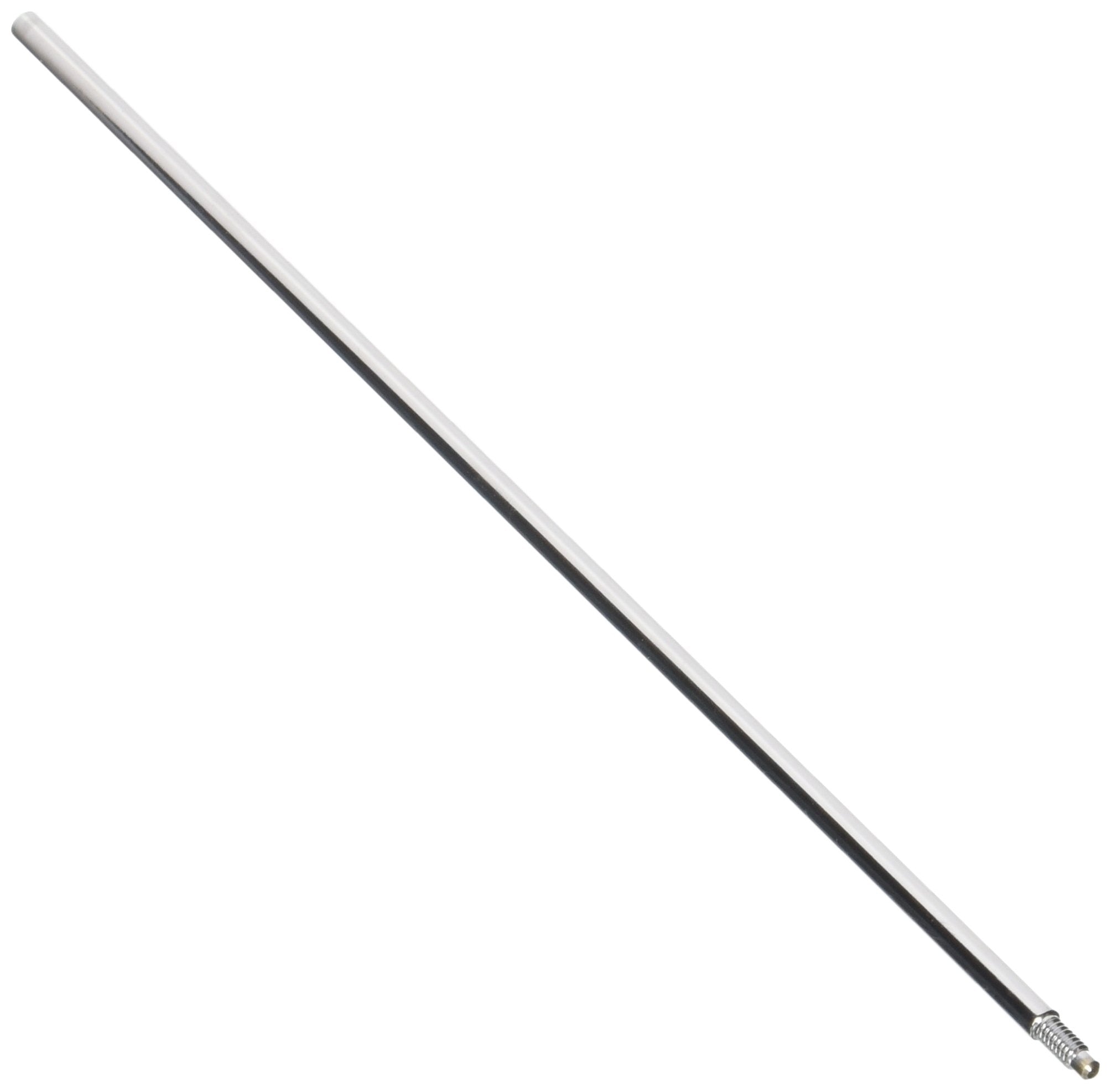 Chrome lift rod with threaded connector at base, angled diagonal position against white background.