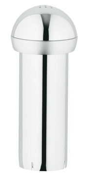 Chrome diverter knob with dome-shaped top and cylindrical shaft, featuring a vertical slot and mounting holes.