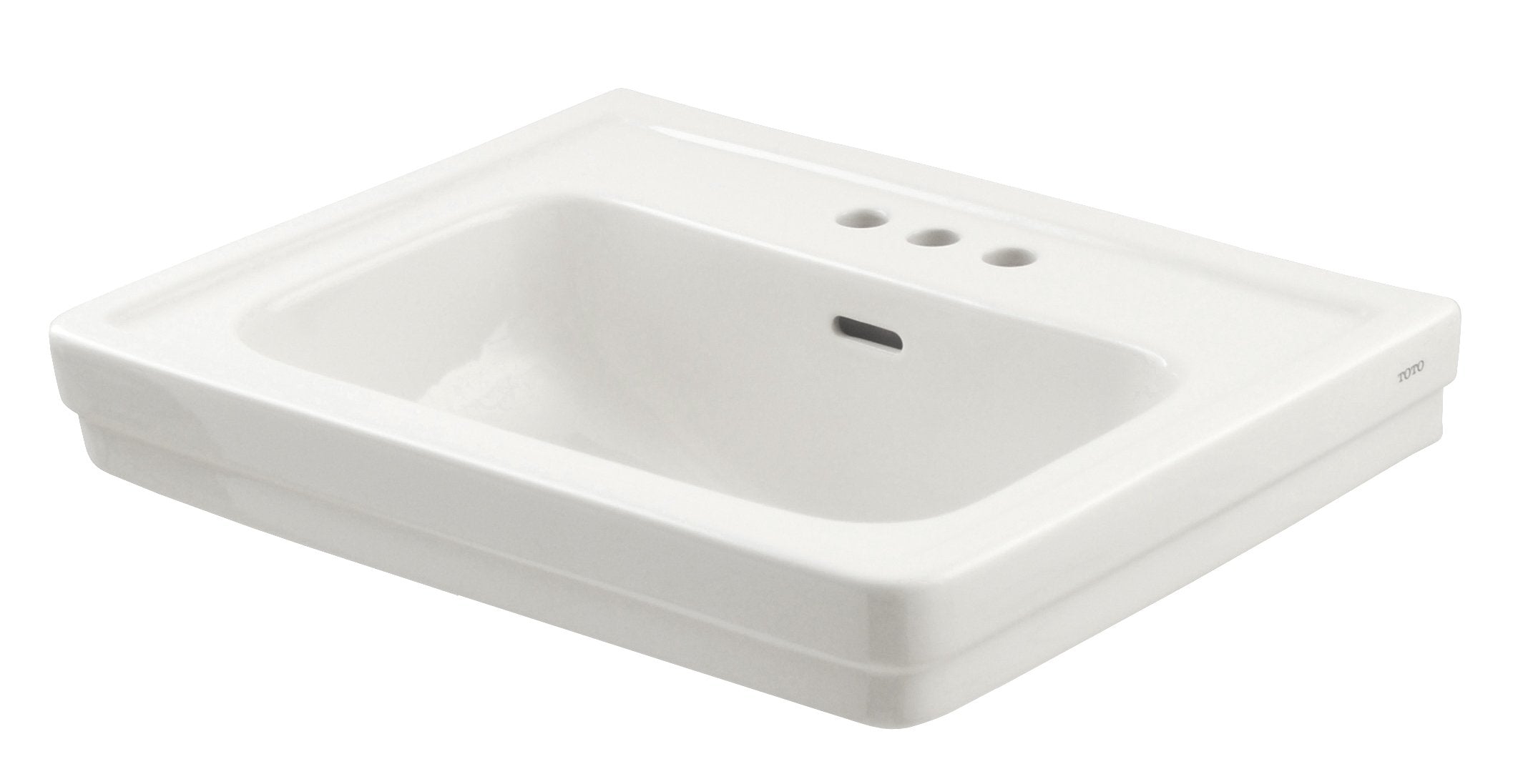 Toto LT532.4#01 Promenade 24" x 19-1/4" Rectangular Pedestal Bathroom Sink for 4 inch Center Faucets, Cotton White - Less Pedestal
