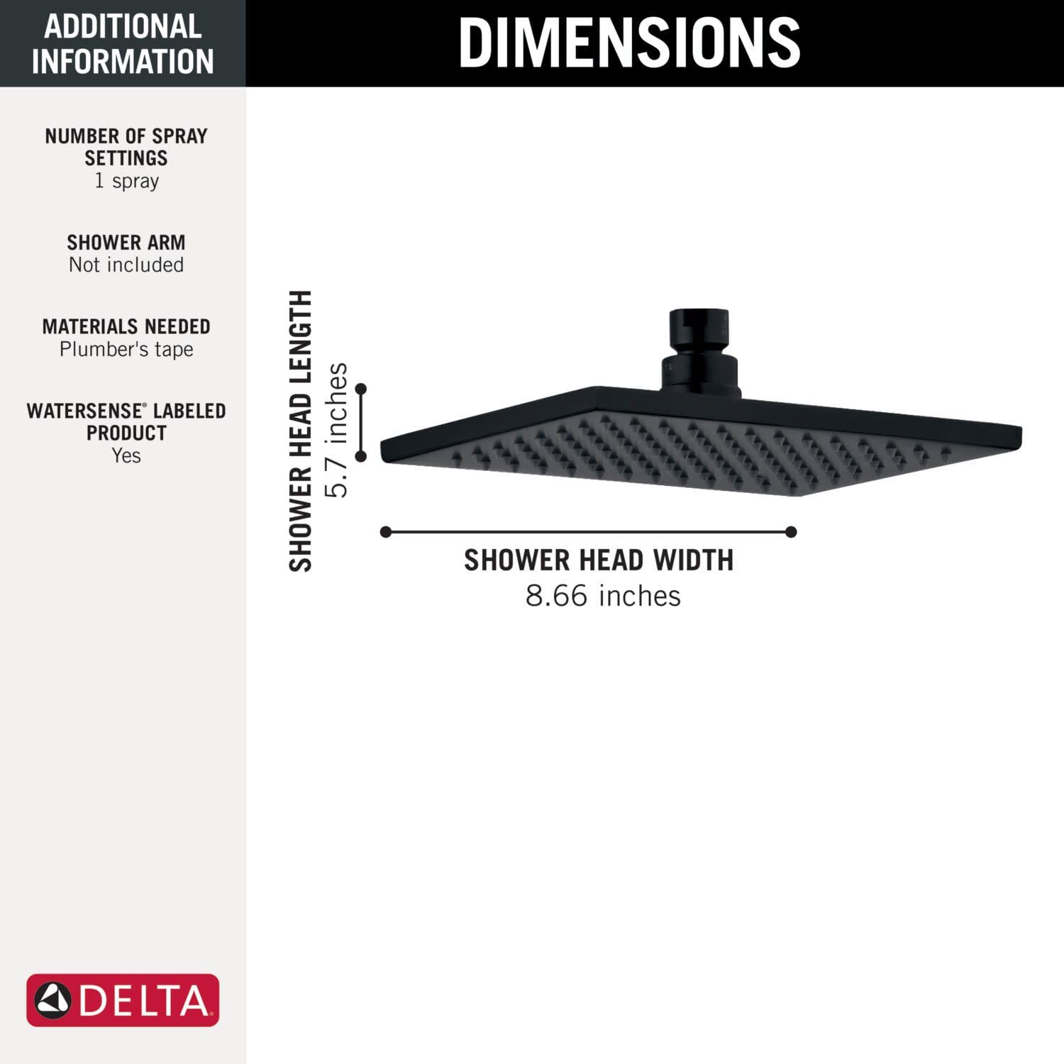 Delta Vero RP91363RB Shower Head in Venetian Bronze Finish