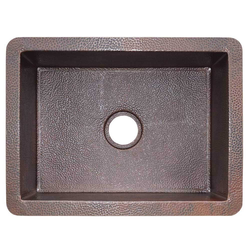 Native Trails CPK279 Cocina 24" Copper Kitchen Sink: Antique Copper