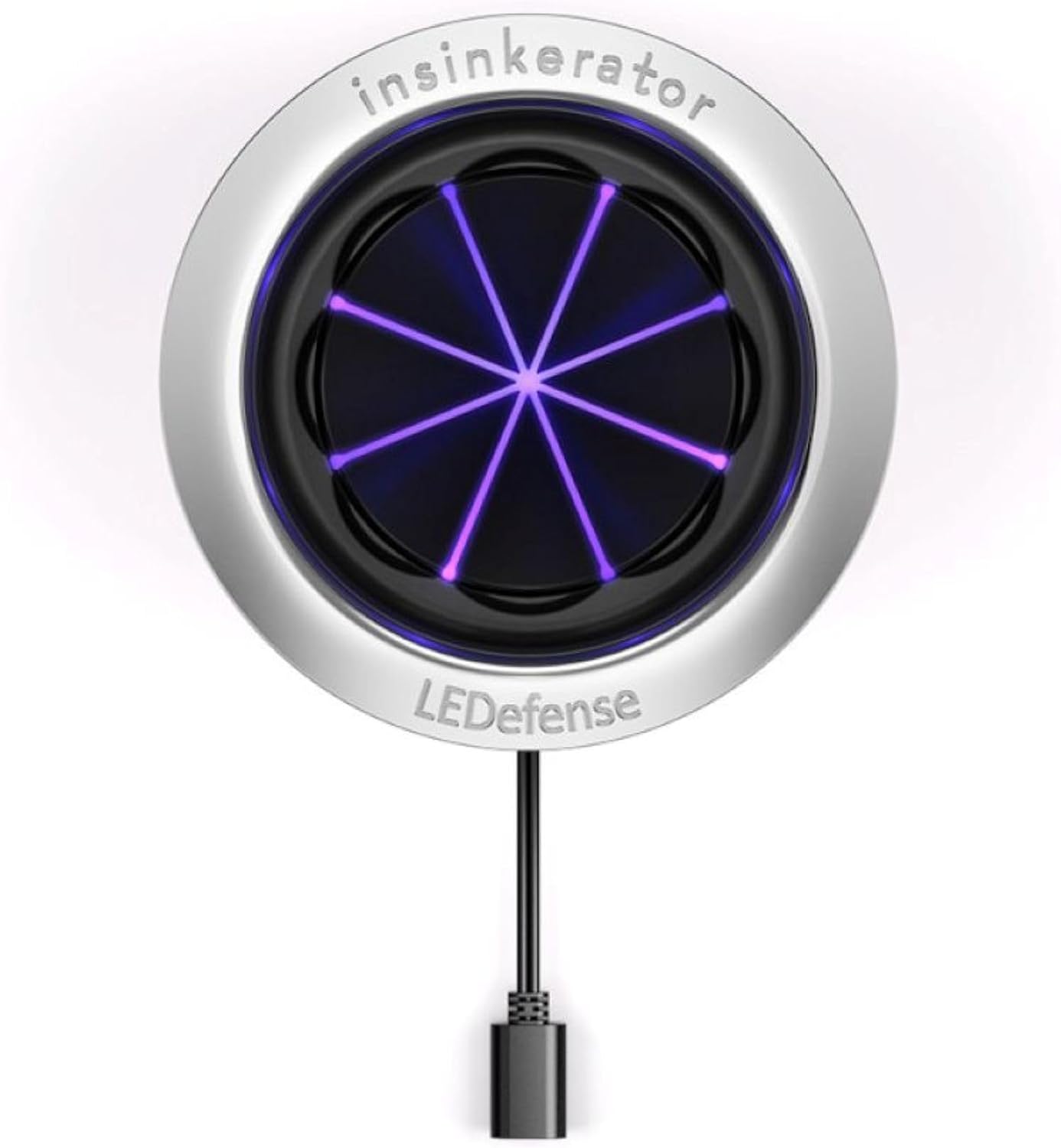 Insinkerator LEDefense Garbage Disposal Flange with Antimicrobial LED - Stainless Steel