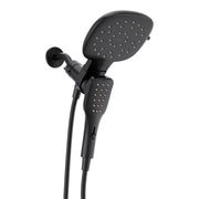 Moen Verso Infiniti Dial Square Rain Shower Head with Detachable Hand Shower Combo 7 Inch Spray Head in Matte Black - 220C5BL
