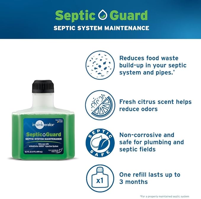 InSinkErator Advanced Series Septic Guard Garbage Disposal, 3/4 HP in Black - 80024-ISE