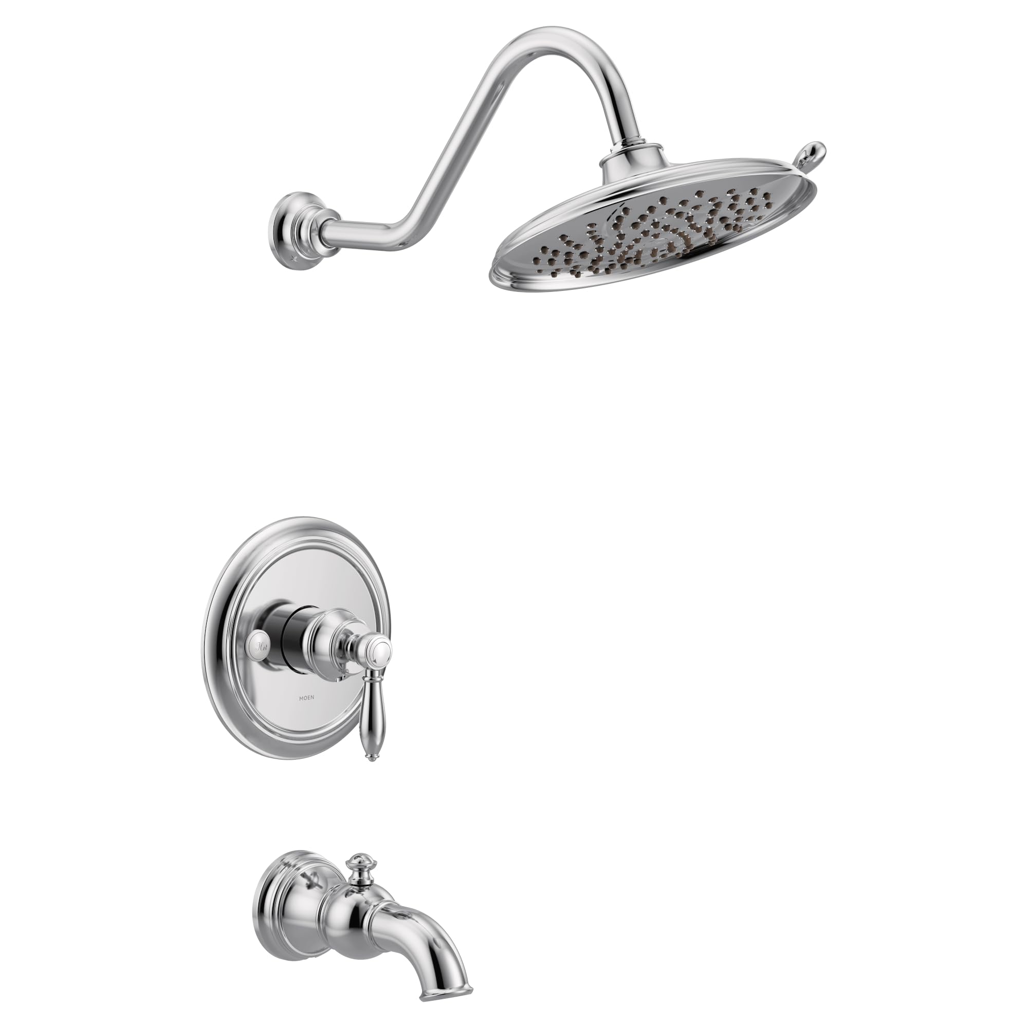 Moen Weymouth M CORE 3 Series 1 Handle Eco Performance Tub and Shower Trim Kit in Chrome - UTS33103EP