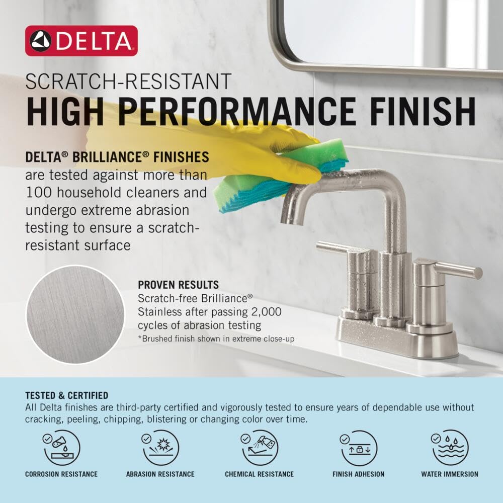 Delta Trinsic Two Handle Widespread Bathroom Faucet in Champagne Bronze - 3554-CZMPU-DST
