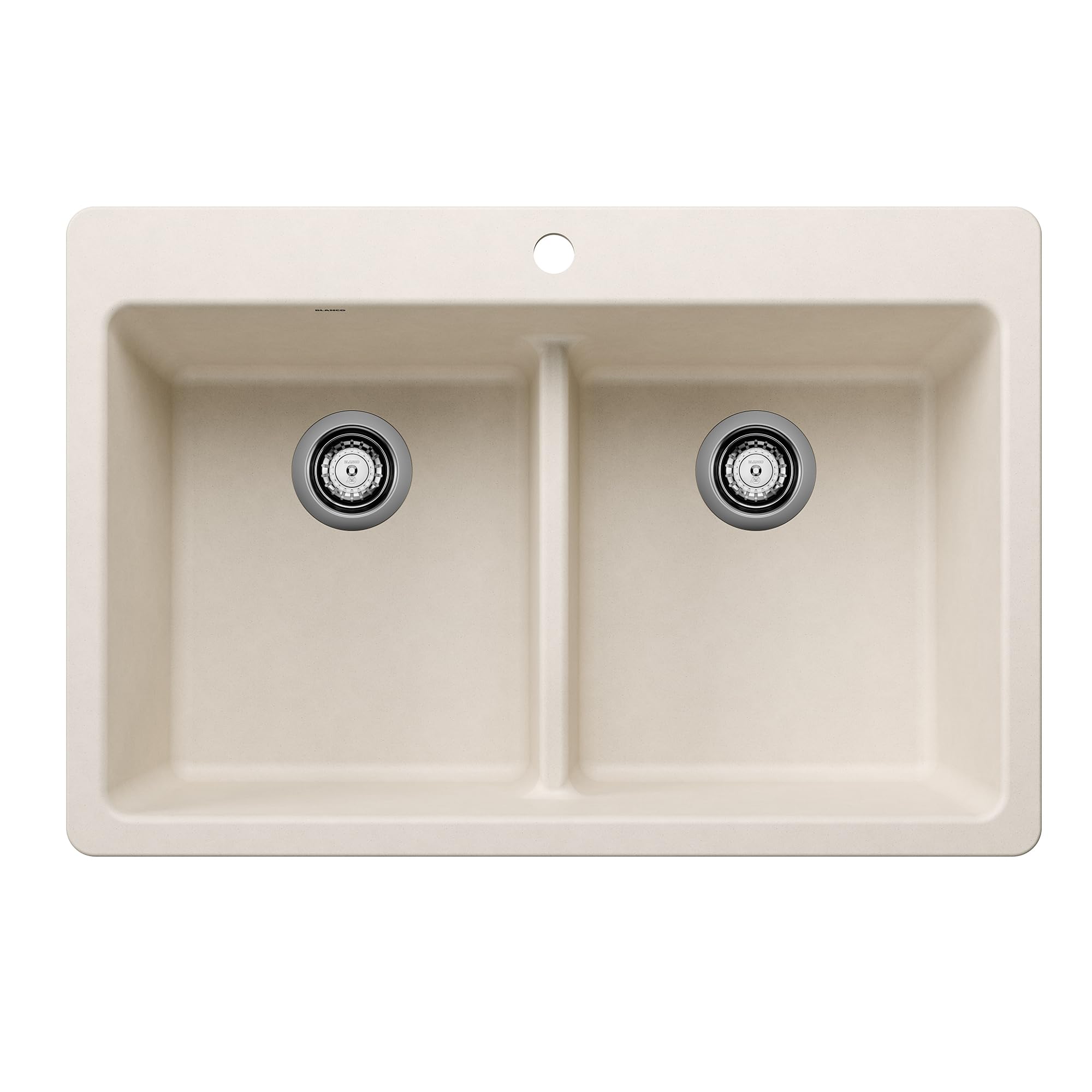 Blanco Liven Equal Double Low Divide Dual Mount Sink in Soft White - 443209
