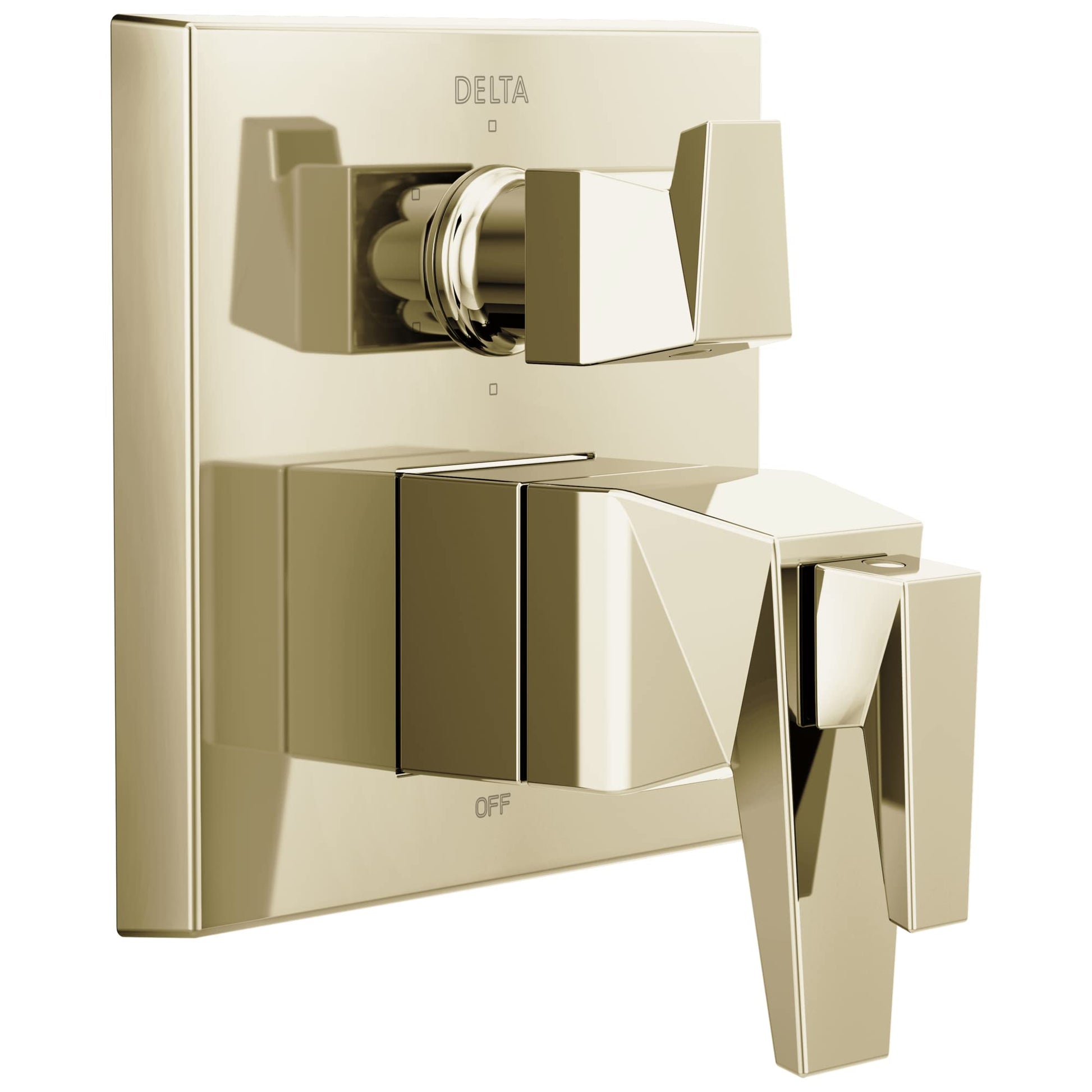 Delta Trillian two-handle monitor valve trim with diverter in champagne bronze finish.