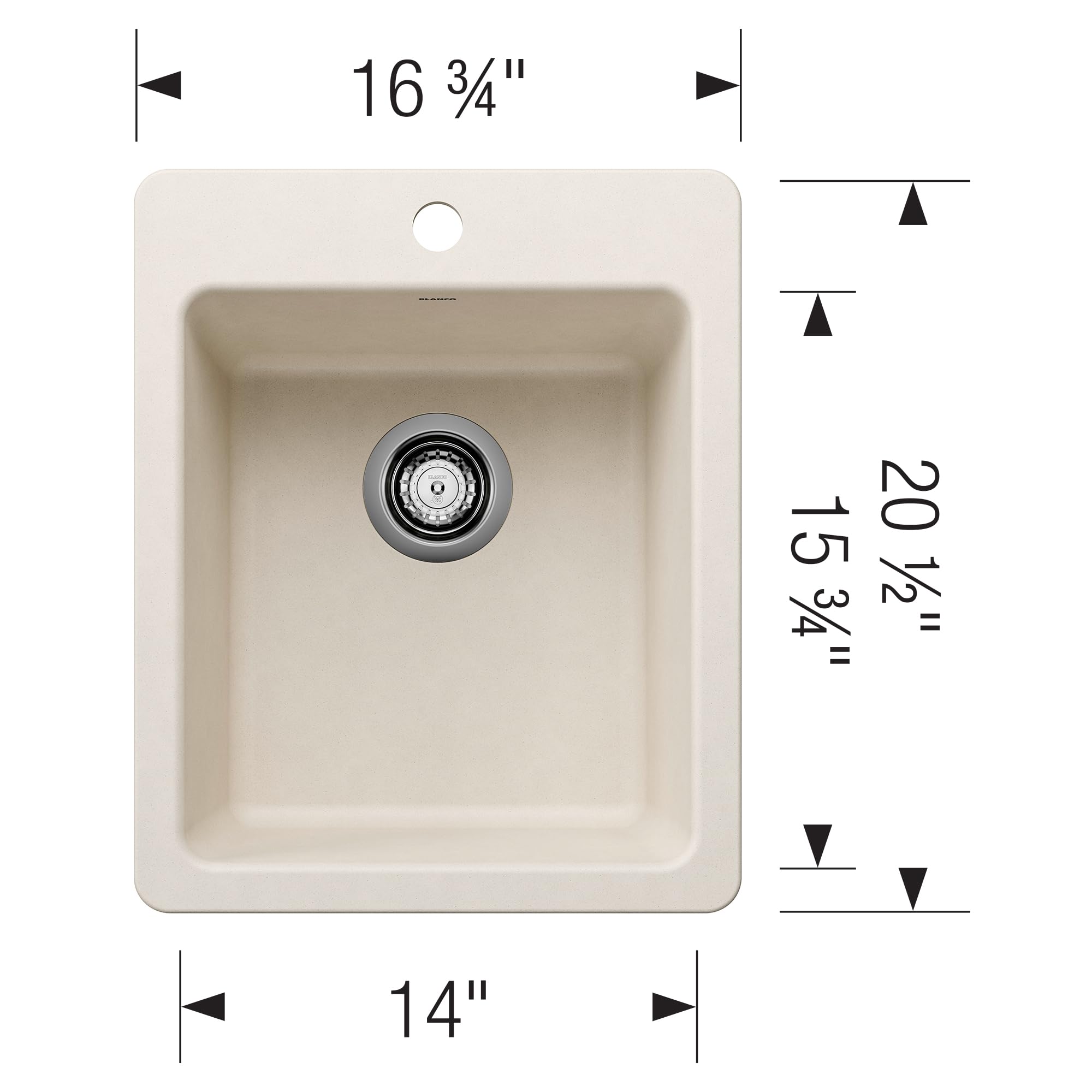 Blanco Liven Bar Style Dual Mount Sink in Soft White - 443241