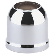 Chrome cap with polished and matte finish sections, cylindrical shape with open top, Grohe repair part 01734000.
