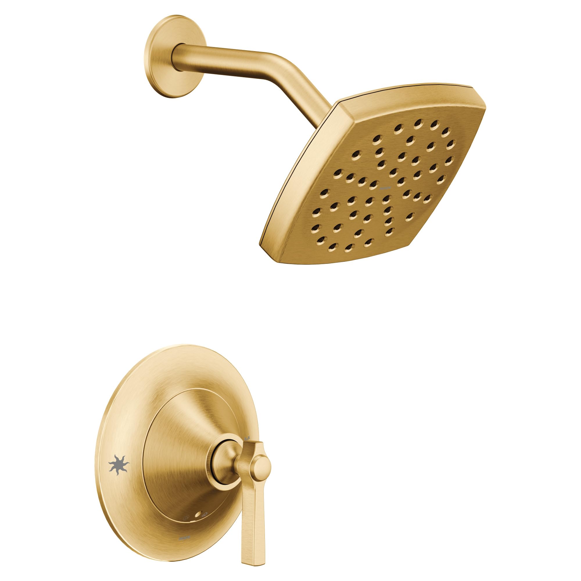 Moen Flara Posi Temp Pressure Balancing Shower Trim Kit in Brushed Gold - TS2912BG