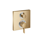 Hansgrohe 15714141 Ecostat Square Thermostatic Trim with Volume Control and Diverter in Brushed Bronze