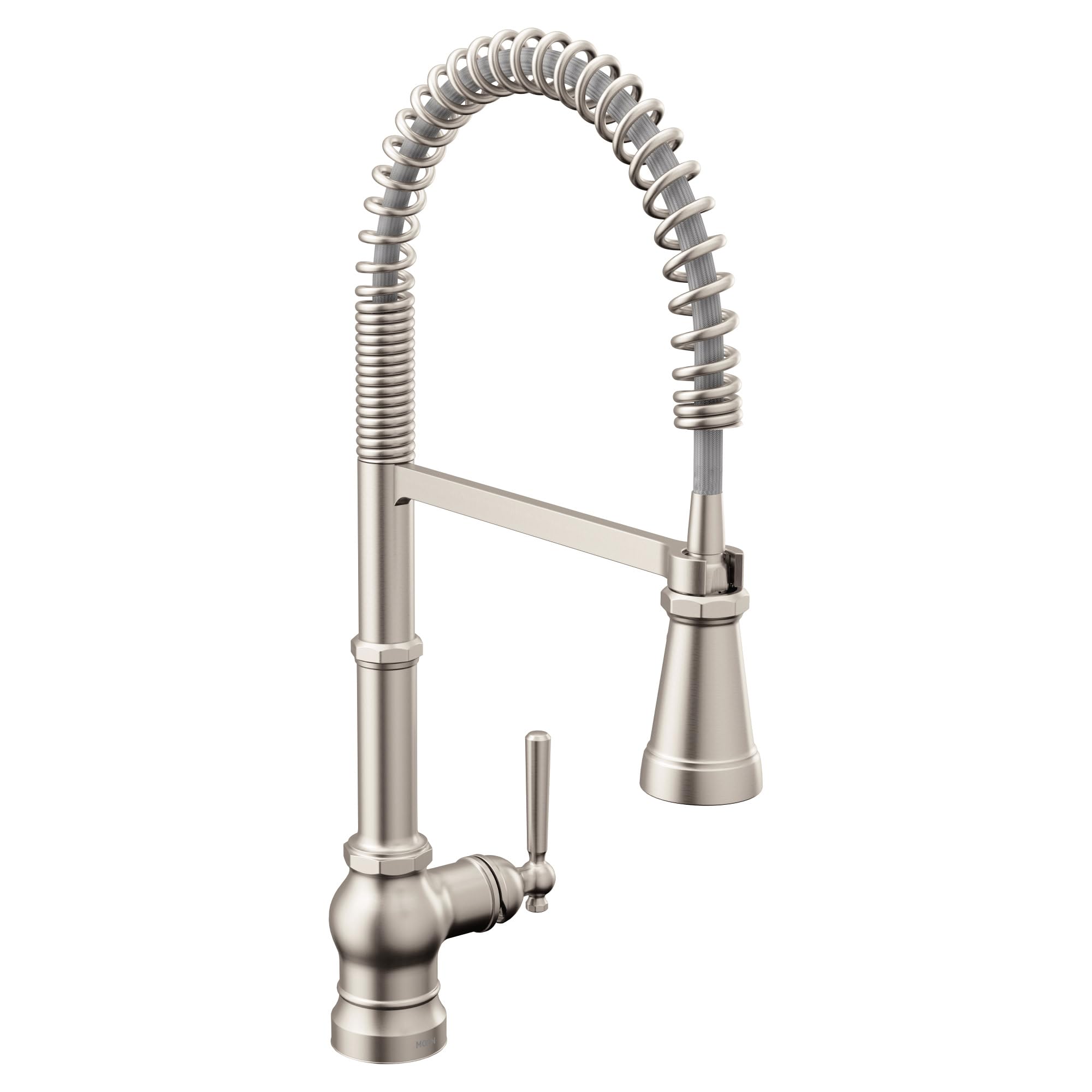 Moen Paterson Stainless Spring Pulldown Kitchen Faucet with Pre Rinse and Power Boost Traditional Kitchen Faucet One Handle Easy Installation Spot Resist Finish in Spot Resist Stainless - S72103SRS