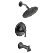 Moen Dartmoor Tub Shower Faucet System with Rainshower Showerhead Without Valve in Matte Black - T2283EPBL