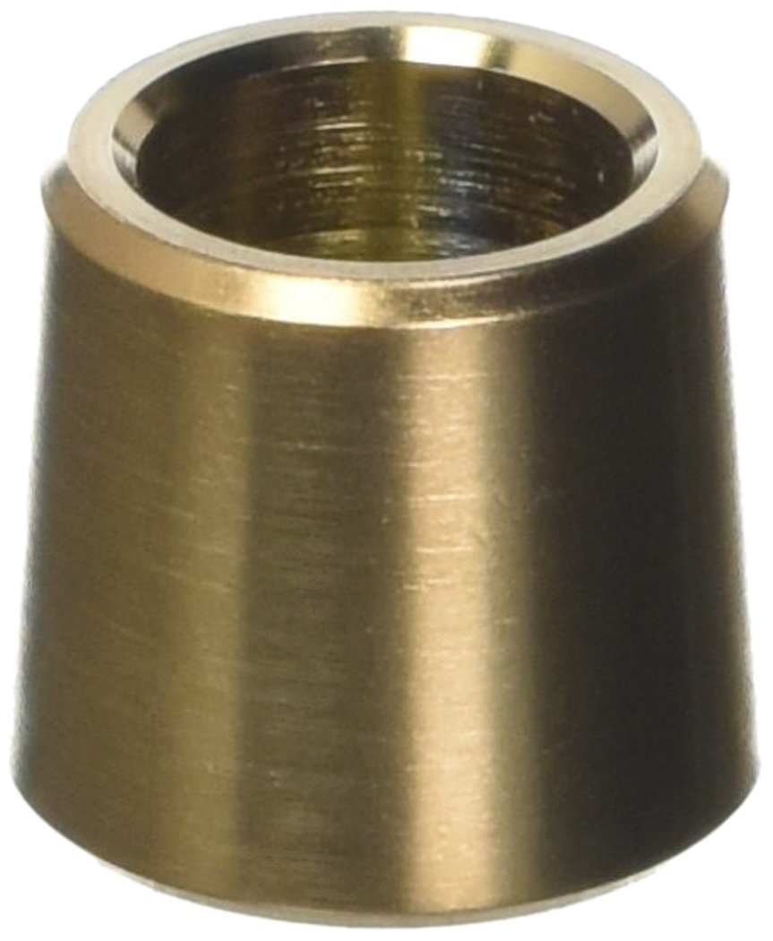 Cylindrical champagne bronze metal hand shower nut with conical interior opening.