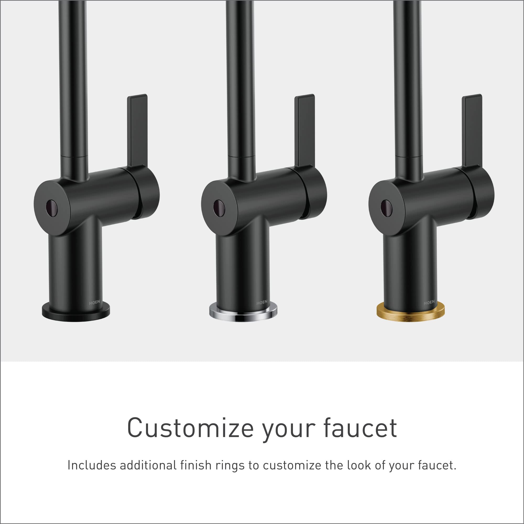 Moen Cia Motionsense Wave Sensor Touchless One Handle Pulldown Kitchen Faucet Featuring Power Clean Includes Optional and Accents in Matte Black - 7622EWBL