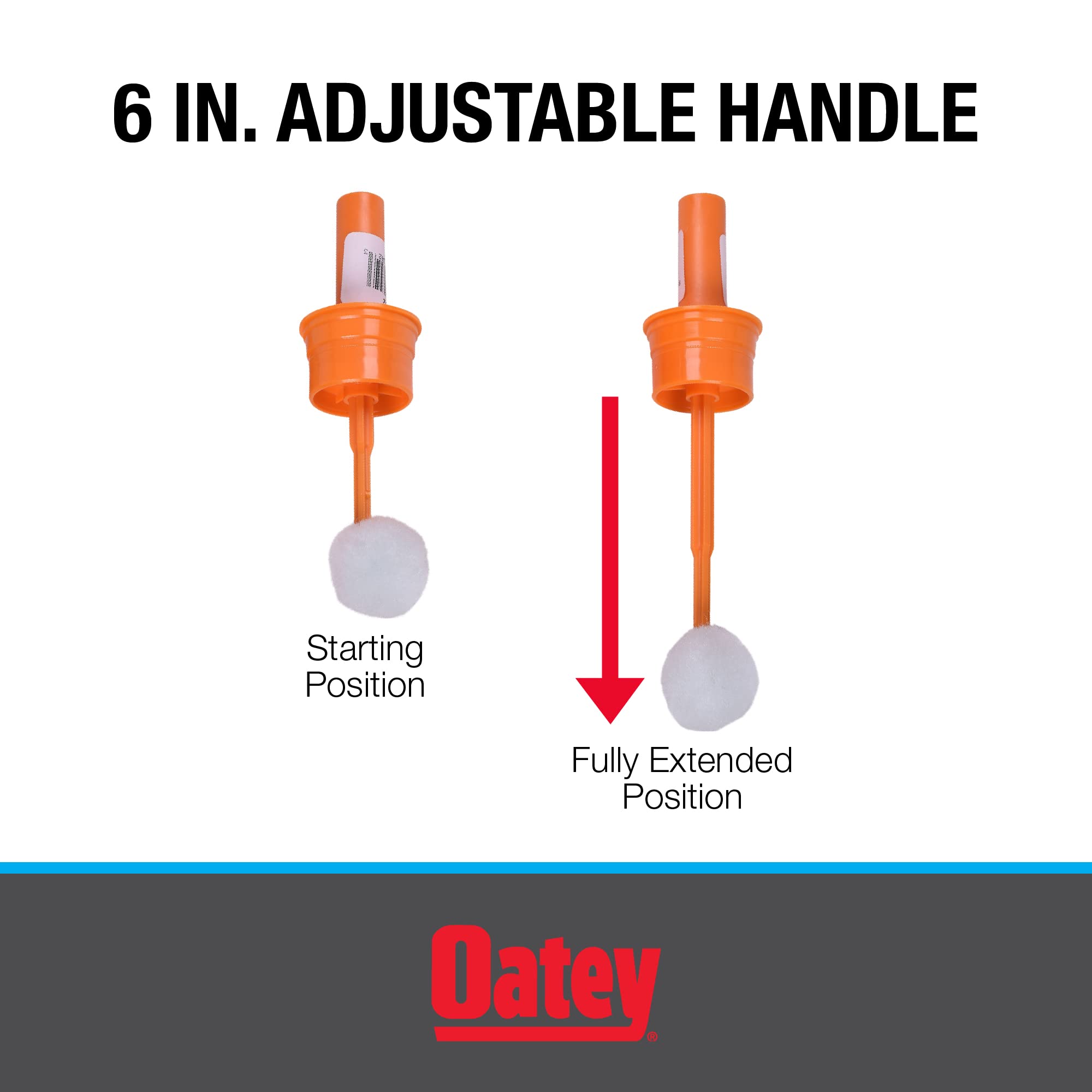 Oatey Adjustable Plastic Solvent Dauber with 1 in. Applicator Ball in Orange - 31302
