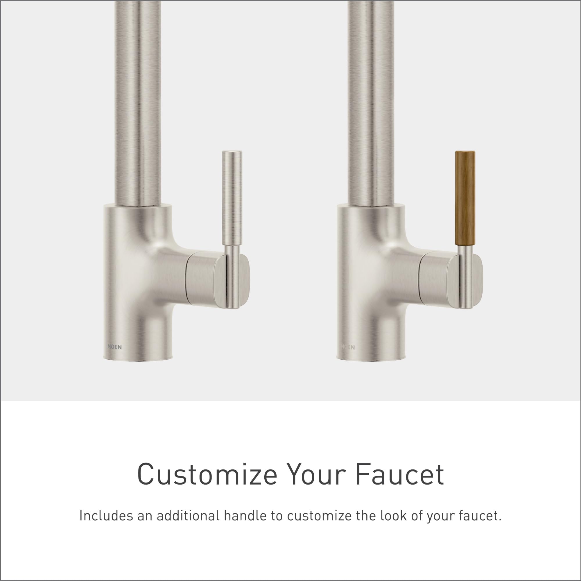 Moen Tenon One Handle Modern Bar Pulldown Faucet in Spot Resist Stainless - S64001SRS
