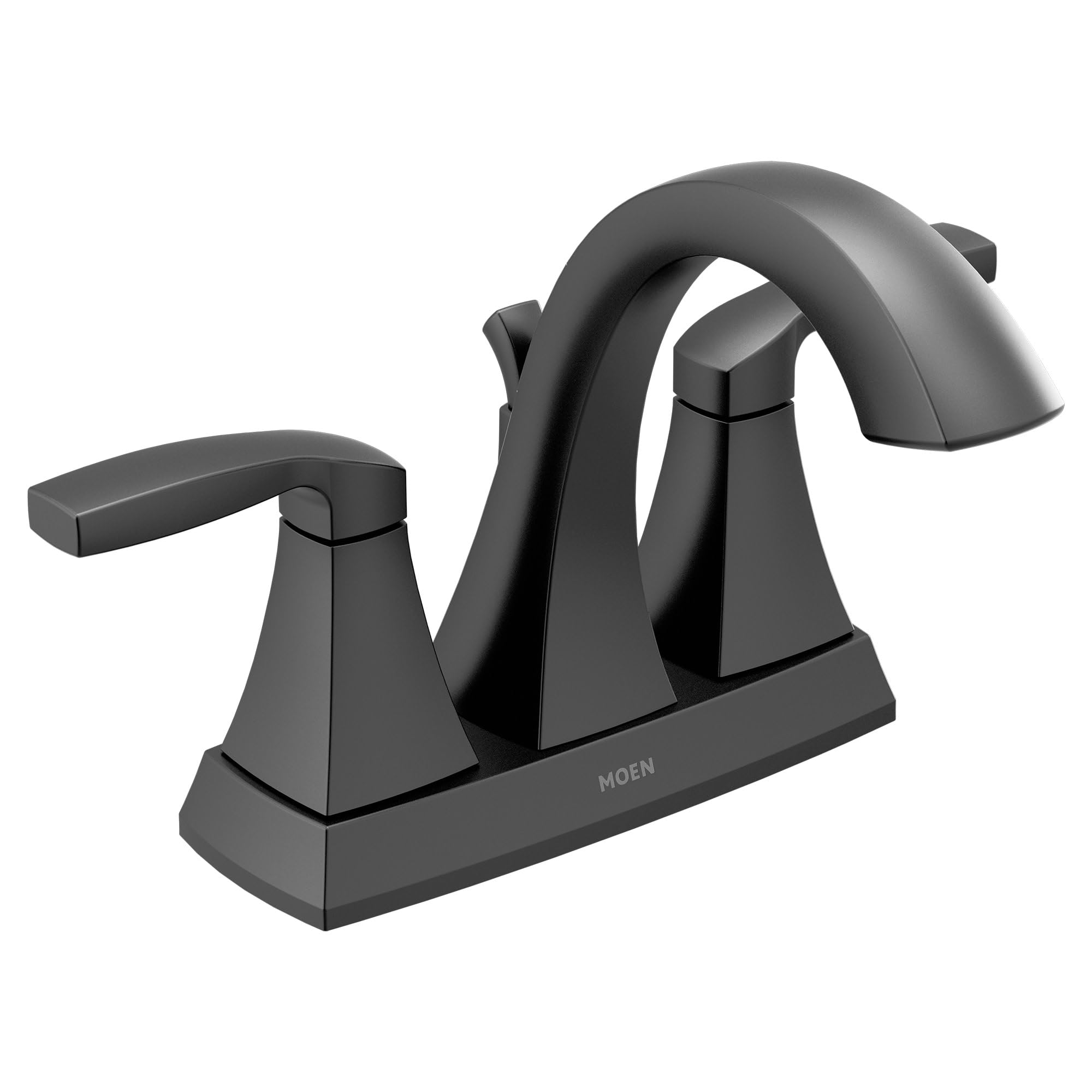 Moen Voss Two Handle Centerset Bathroom Faucet in Matte Black - 6901BL