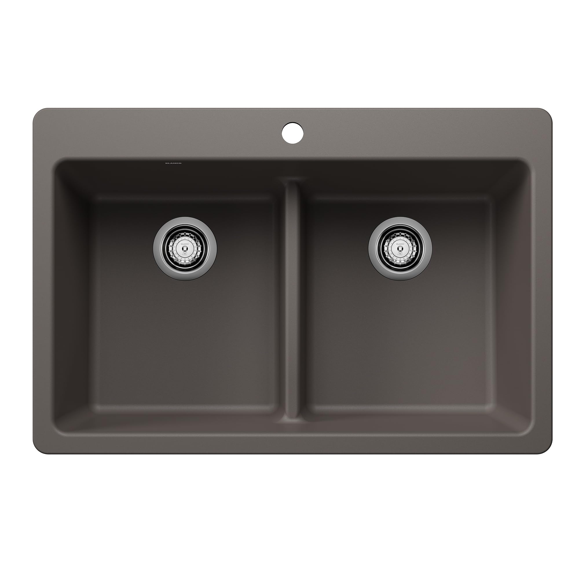 Blanco Liven Double Low Divide Dual Mount Sink in Volcano Gray - 443208
