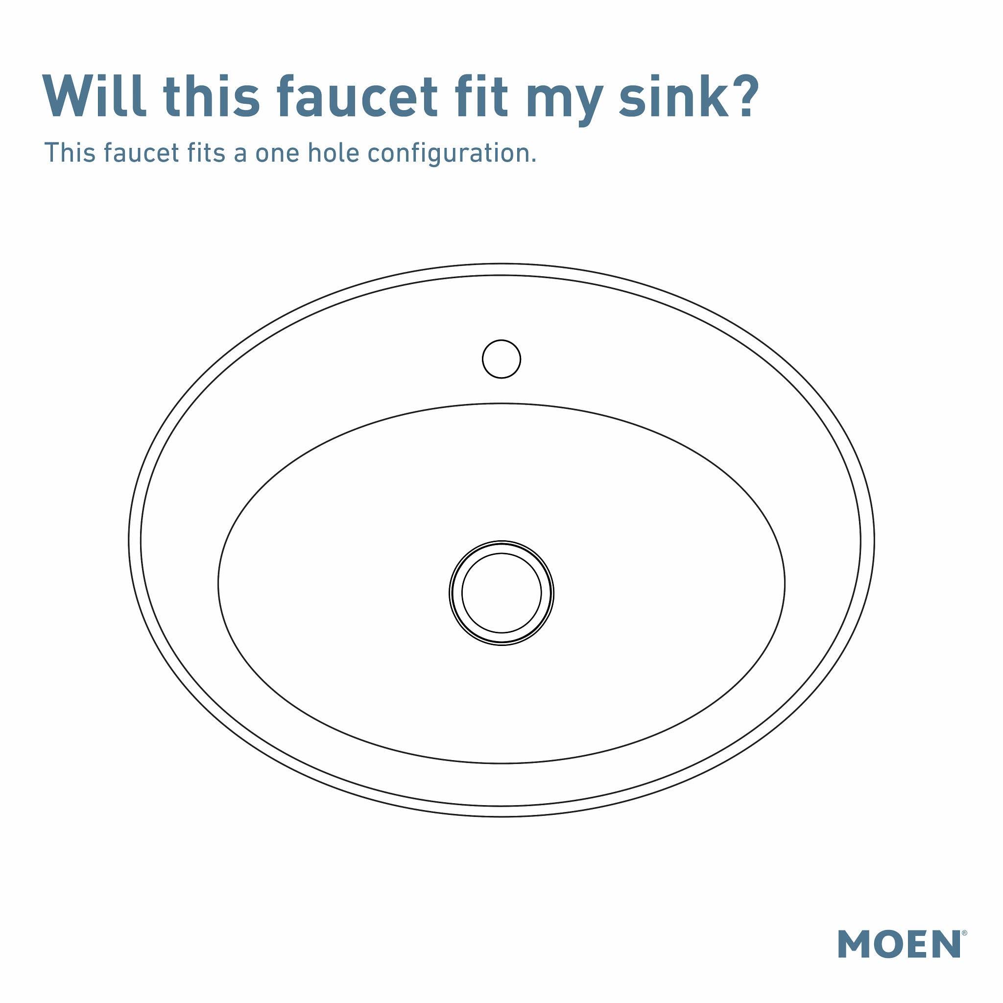 Moen 90 Degree One Handle Single Hole Vessel Sink Modern Bathroom Faucet in Matte Black - S6712BL