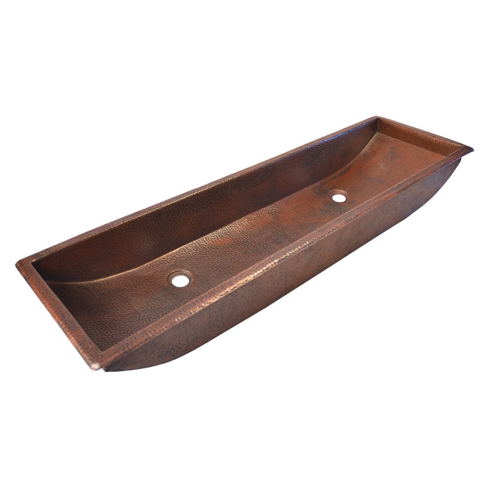 Native Trails CPS208 Trough 48" Bathroom Sink: Antique Copper