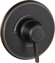 Hansgrohe 15404921 Ecostat Classic Pressure Balance Trim, Round in Rubbed Bronze